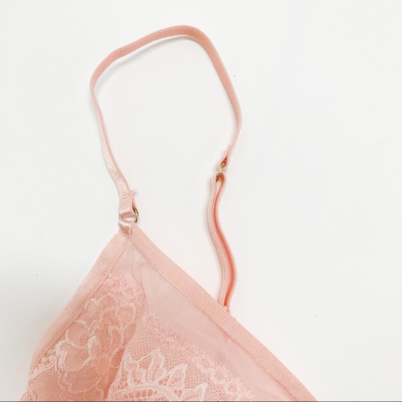 Lace Mesh Bralette Peach - Picture 5 of 9